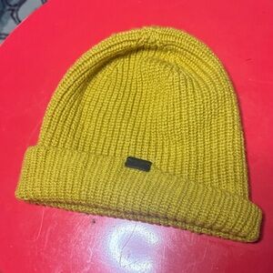 Yellow COACH Knit Beanie